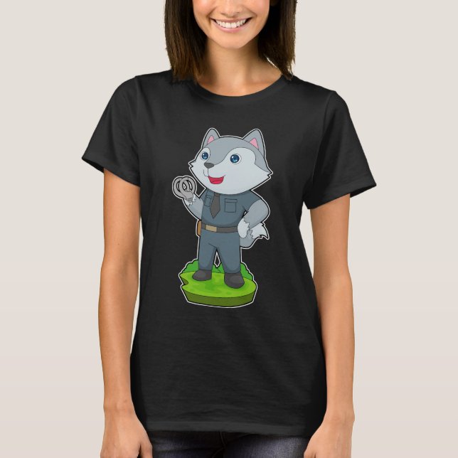 T-shirt Police des menottes de loup Cop (Devant)