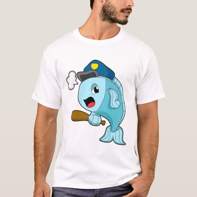 T-shirt Police des poissons casquette de police (Devant)
