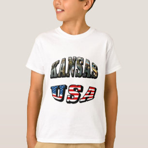 T-shirt Police du drapeau Kansas Picture et USA