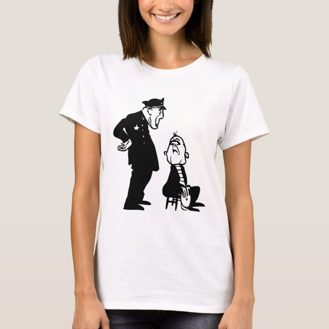T-shirt Police et cambriolage (Devant)