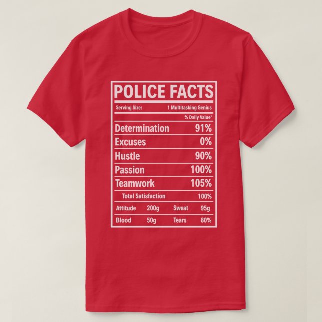 T-shirt Police Faits Fier Police T Shirts Pour Le Cadeau D (Design devant)