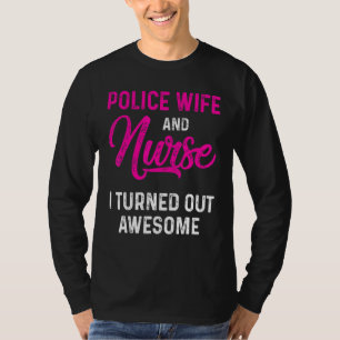 T-shirt Police Femme Infirmière Vie Rn Maman 12