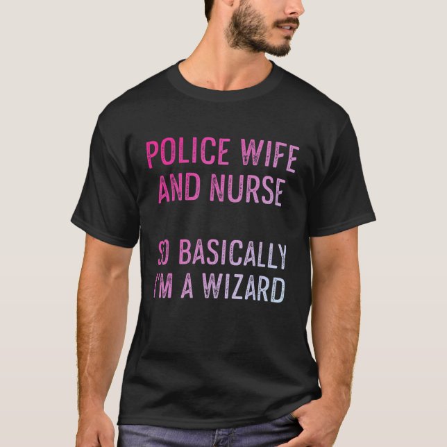 T-shirt Police Femme Infirmière Vie Rn Maman 28 (Devant)