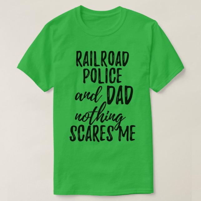 T-shirt Police ferroviaire Papa Drôle Idée cadeau pour pèr (Design devant)