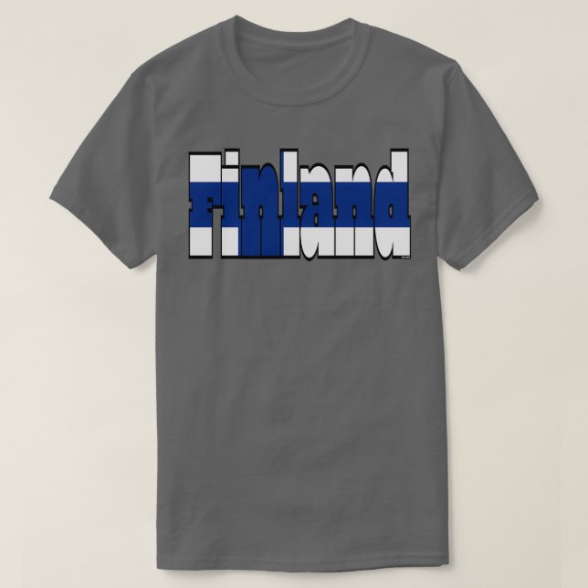 T-shirt Police finlandaise avec drapeau finlandais (Design devant)