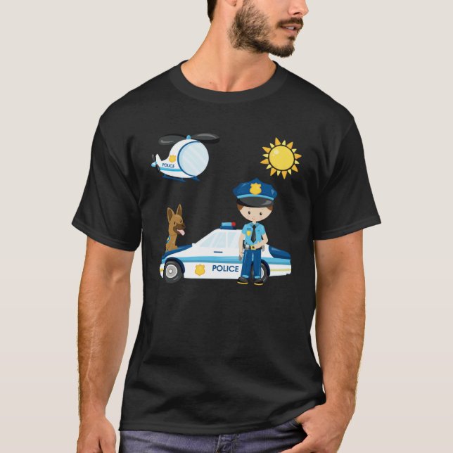 T-shirt Police officer children s dream work  idea police  (Devant)