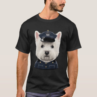T-shirt Police Officer Westie On Police West Highland Whit