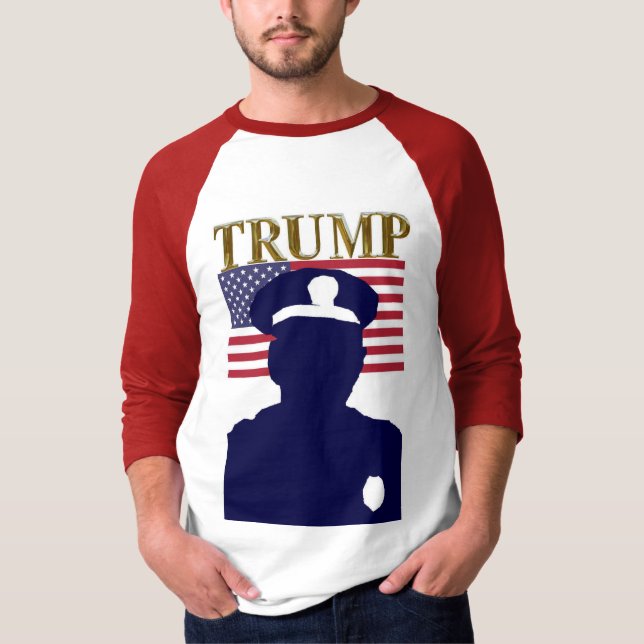 T-SHIRT POLICE POUR TRUMP (Devant)