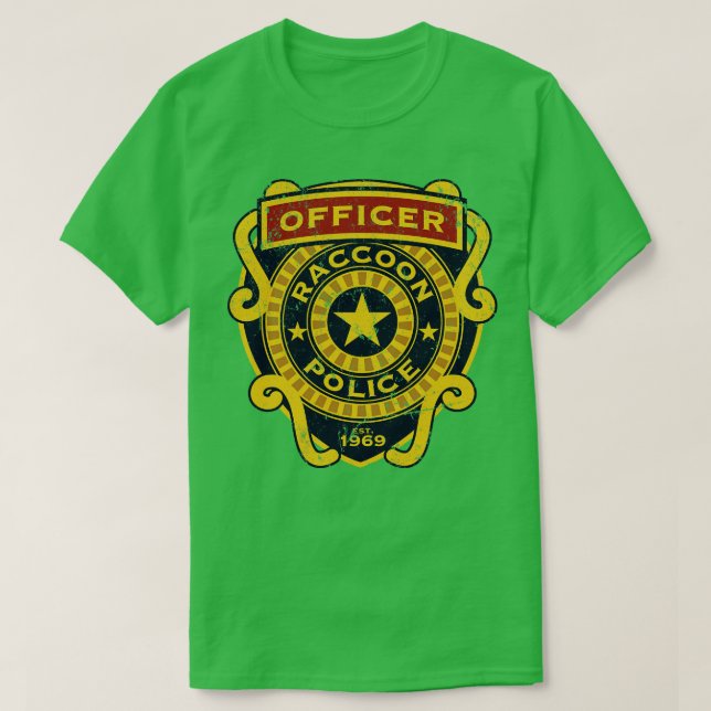 T-shirt Police Raccoon (Design devant)