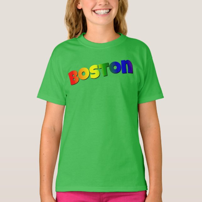 T-shirt Police Rainbow Boston (Devant)