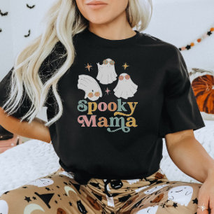 T-shirt Police rétro Halloween Mama Éffrayante
