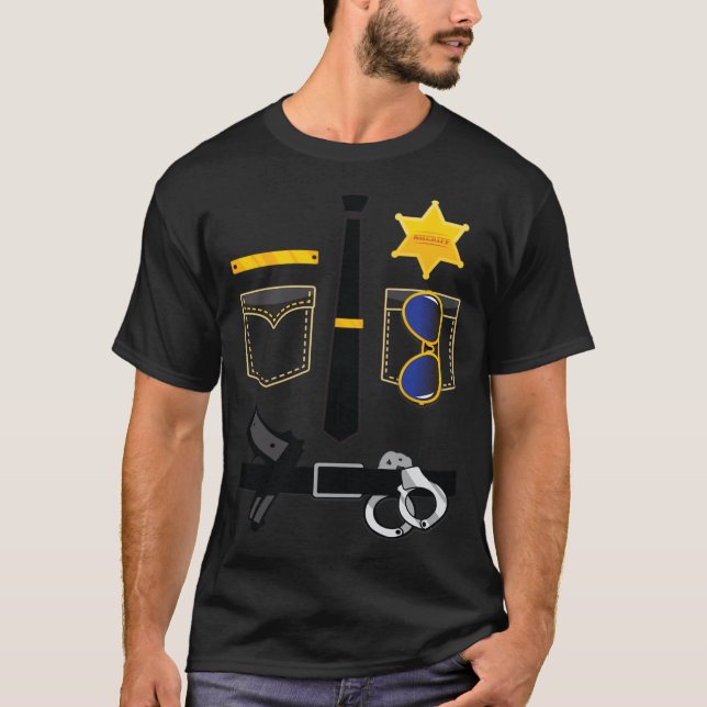 T-shirt Police Sheriff Uniform Funny Costume d'Halloween e (Devant)