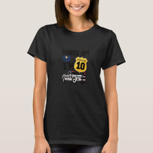 T-shirt Policier 10e Anniversaire Garçon 10 ans Police de
