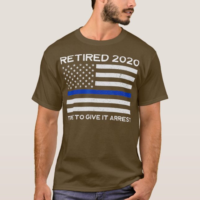 T-shirt Policier à la retraite 2020 Chemise - Police à la  (Devant)