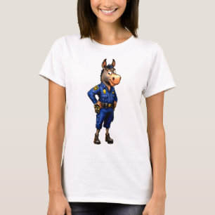 T-shirt Policier Âne