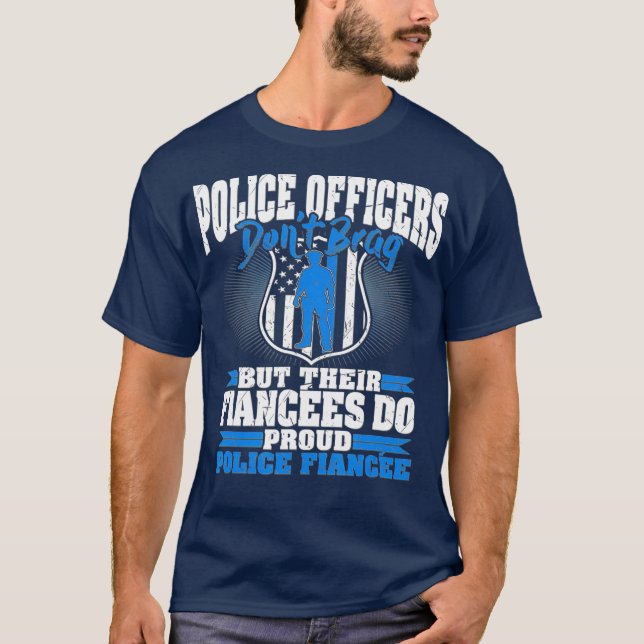 T-shirt Policiers amusants Ne Brag Police Fière (Devant)