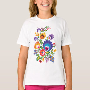 T-shirt Polis asymétriques Folk Wycinanki