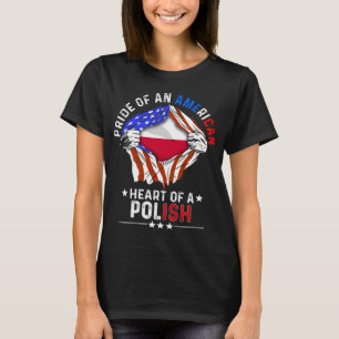 T-shirt Polish American Foreign Country Poland Flag