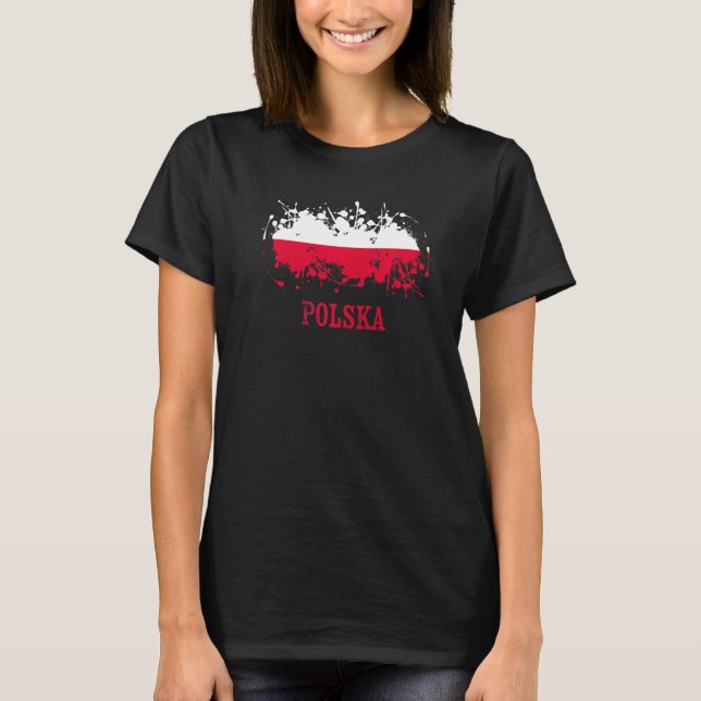 T-shirt Polish enthusiasts for Polska and Poland (Devant)
