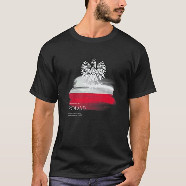 T-shirt Polish flag patriotic Polska Souvenir Love Proud H (Devant)