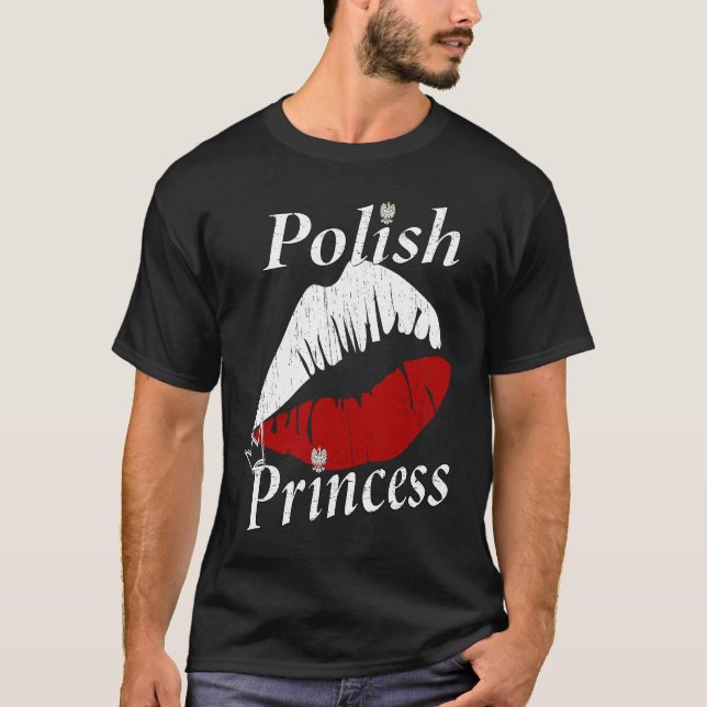 T-shirt Polish Princess Girl  Polish Girls with an attitud (Devant)