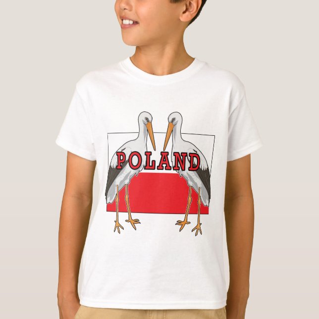 T-shirt Polish white Stork (Devant)