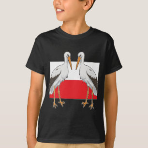 T-shirt Polish white stork
