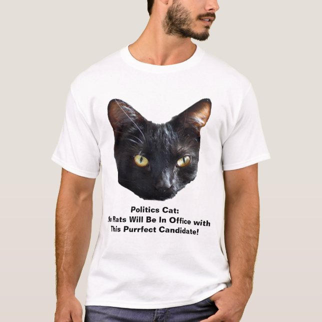 T-shirt Politique Chat Aucun Rats Ne Sera En Fonction (Devant)