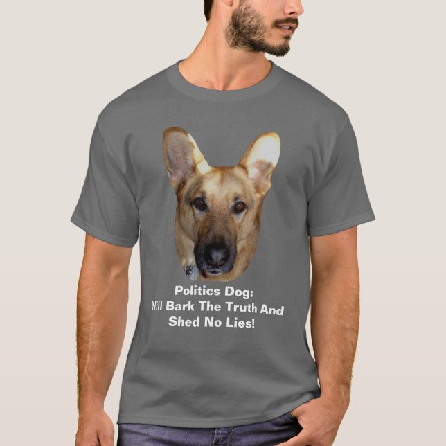T-shirt Politique Chien Berger Allemand Va Écorcher La Vér (Devant)