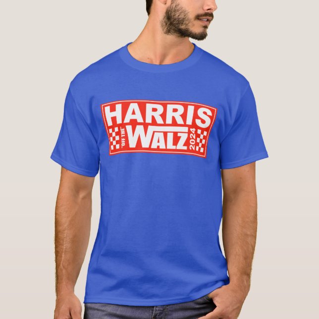 T-shirt Politique critique Vague Bleue Harris Walz 2024 (Devant)
