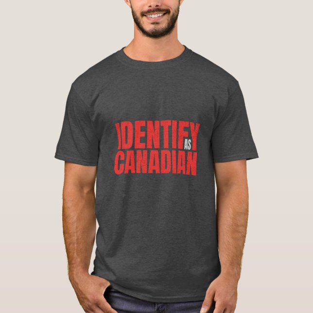 T-shirt Politique Identifier la conception canadienne Poli (Devant)