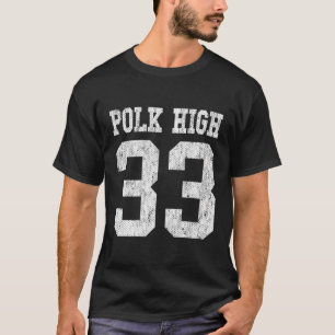 T-shirt Polk High School Football Jersey 33 Aged Look Bund