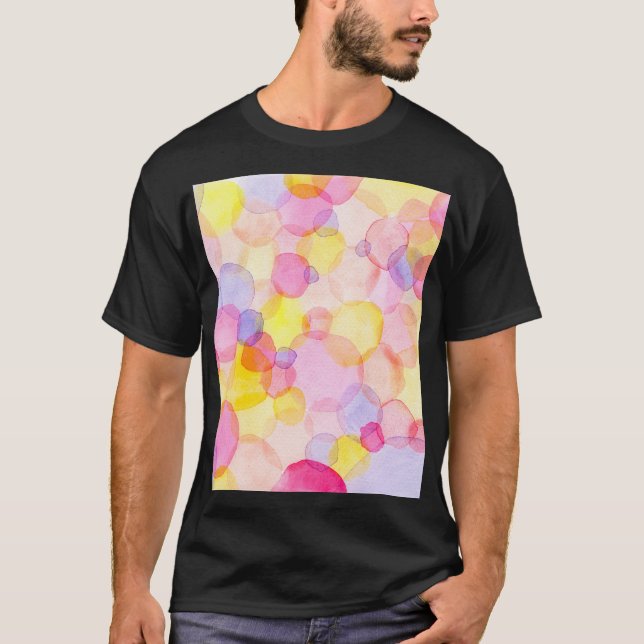 T-shirt Polka Dot Splash : Aquarelle colorée (Devant)