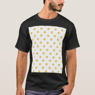 T-shirt Polka Gold Parties scintillant points Texture