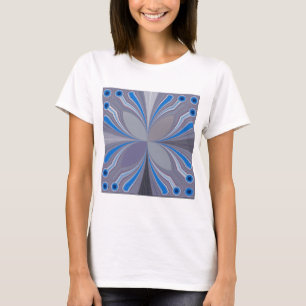 T-shirt Polka gris cendré bleu Pointe Texture Art Imprimer