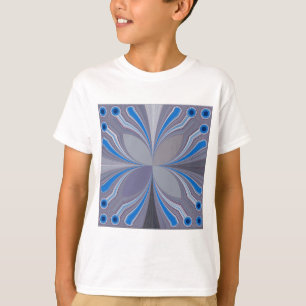 T-shirt Polka gris cendré bleu Pointe Texture Art Imprimer