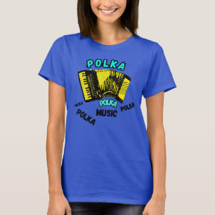 T-shirt PolKa Polka Polka Polka avec une musique Accordion