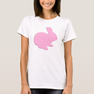 T-shirt Polka rose Point Silhouette Lapin de Pâques Chemis