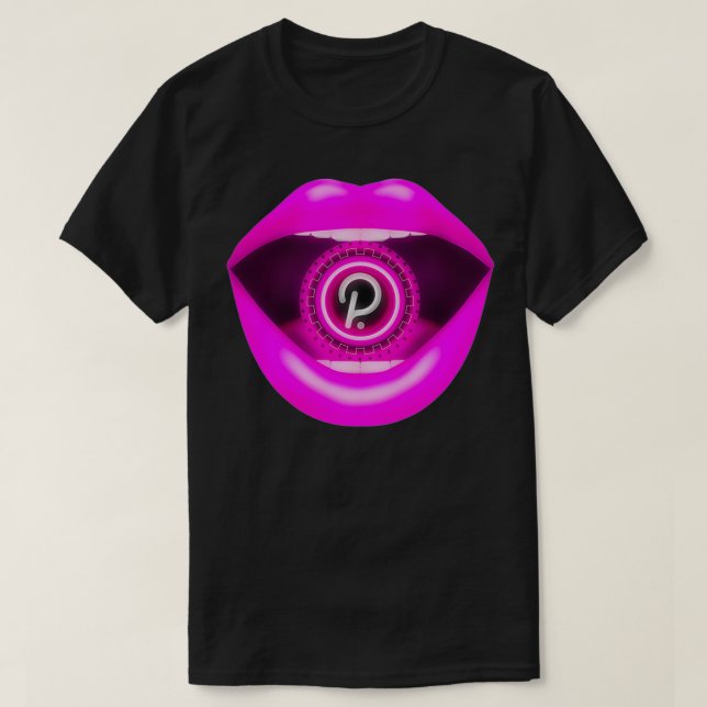 T-shirt Polkadot Crypto Lips, Ethereum Blockchain, De (Design devant)