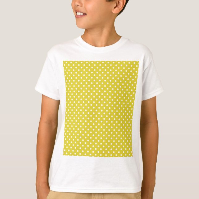 T-shirt Polkadot jaune et blanc (Devant)