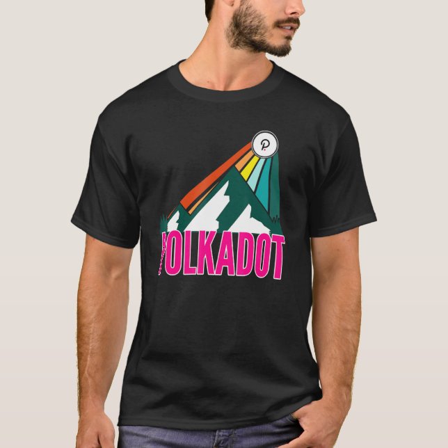 T-shirt Polkadot point Crypto Mountain Sun Rays Cryptocurr (Devant)