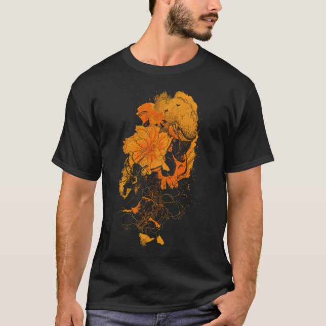 T-shirt Pollinisation Feu Sombre (Devant)