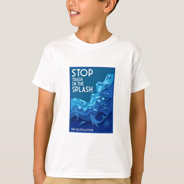 T-shirt Pollution de la mer (Devant)