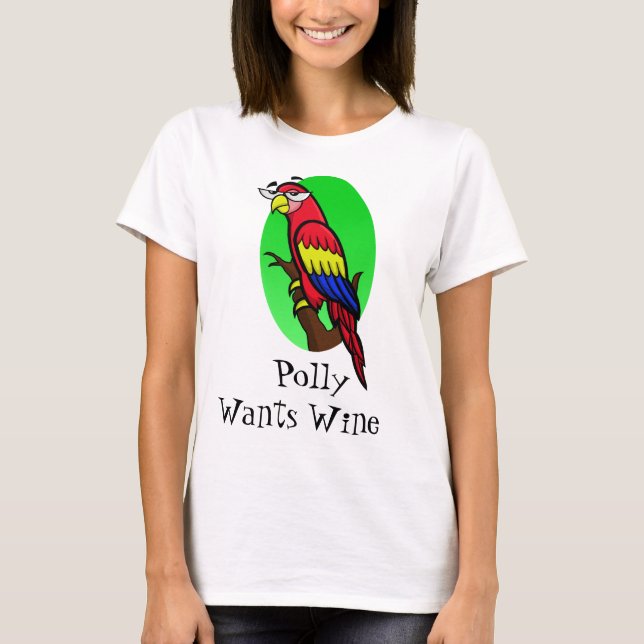 T-shirt Polly veut le vin (Devant)