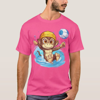 T-shirt Polo d'eau au singe mignon
