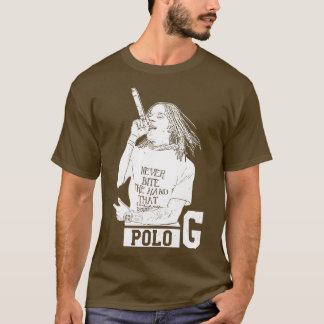 T-shirt Polo G Rapper Blanc rétro