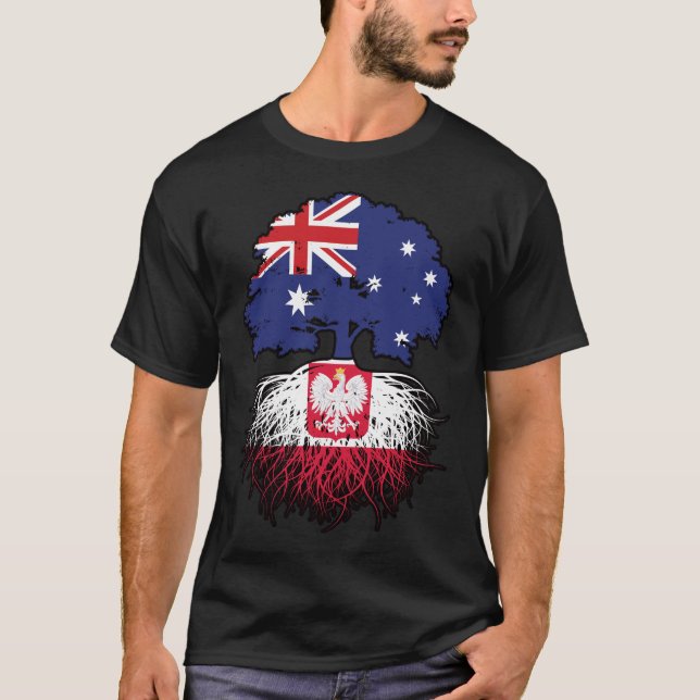 T-shirt Pologne Australie Australie Australie drapeau des  (Devant)