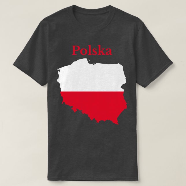 T-shirt Pologne Carte Design (Design devant)
