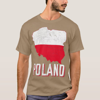 T-shirt Pologne Carte drapeau polonais