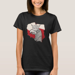 T-shirt Pologne Carte du drapeau Polonais Aigle Polska Pat